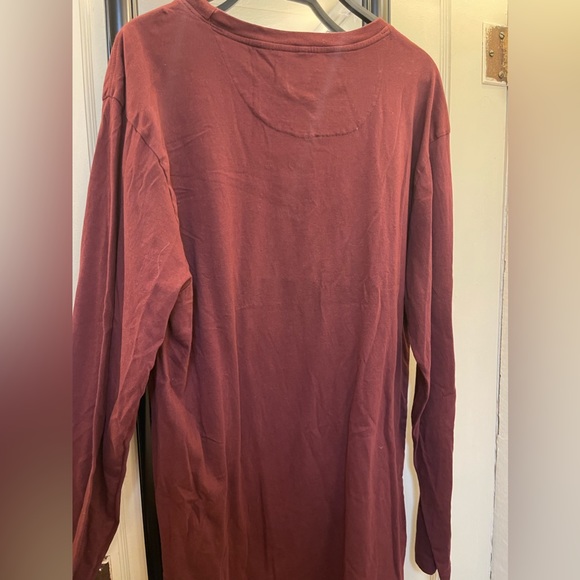 MBX maroon with navy color block long sleeve crewneck - Picture 2 of 3